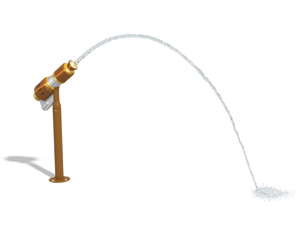 metallic brown water cannon