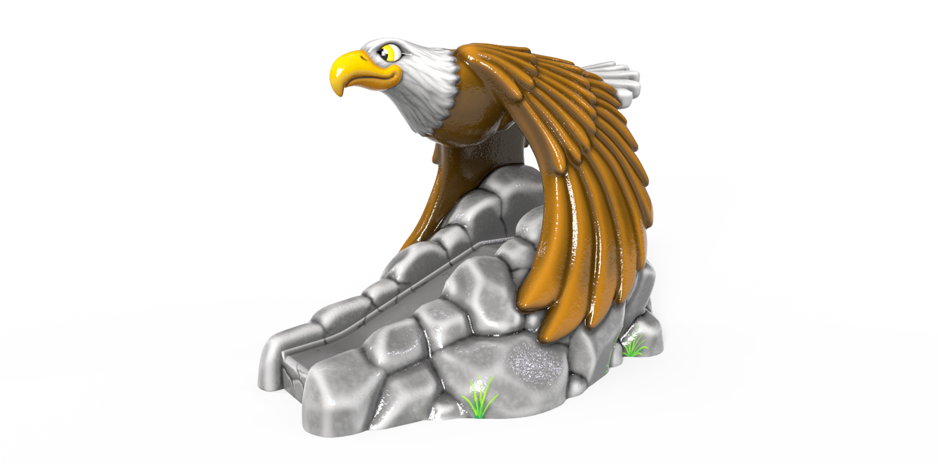 Bald Eagle aqua slide.
