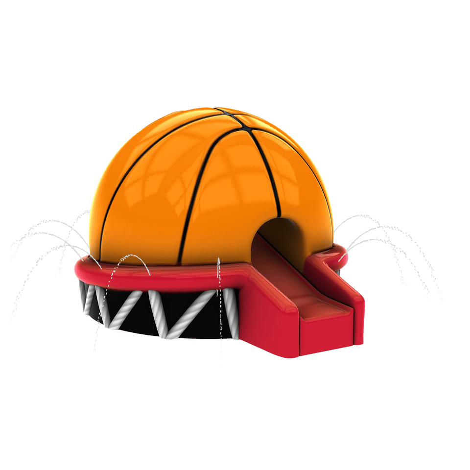 Slam Dunk aqua slide with optional water effect.