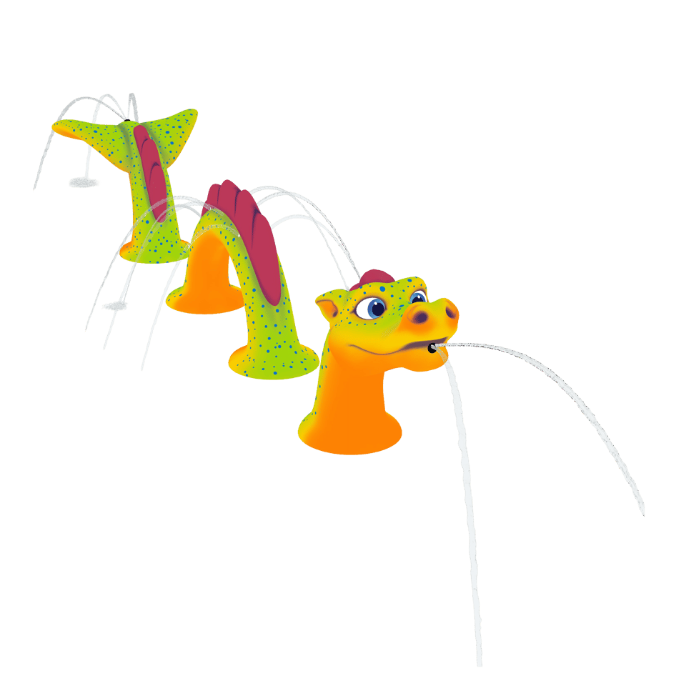 Simon Sea Dragon Aqua Sprayer emits a mix of arching streams of water from its mouth, back and tail..