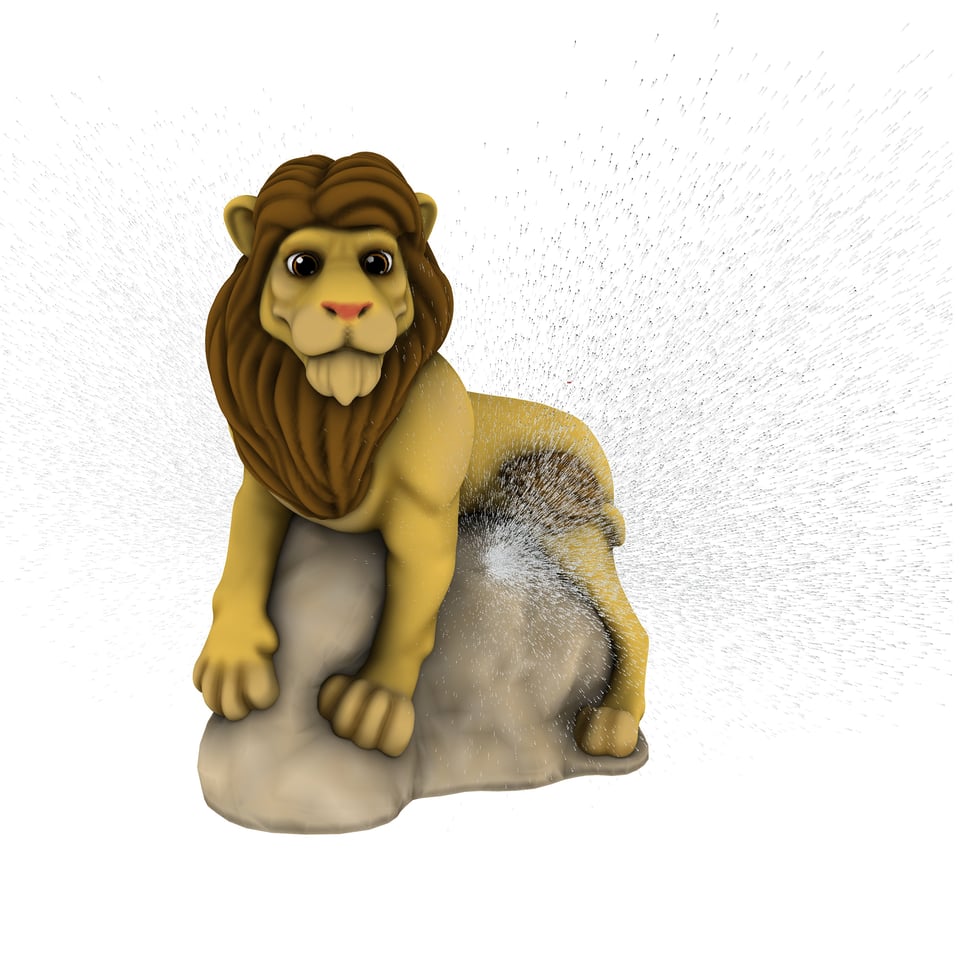 tan male lion on a rock