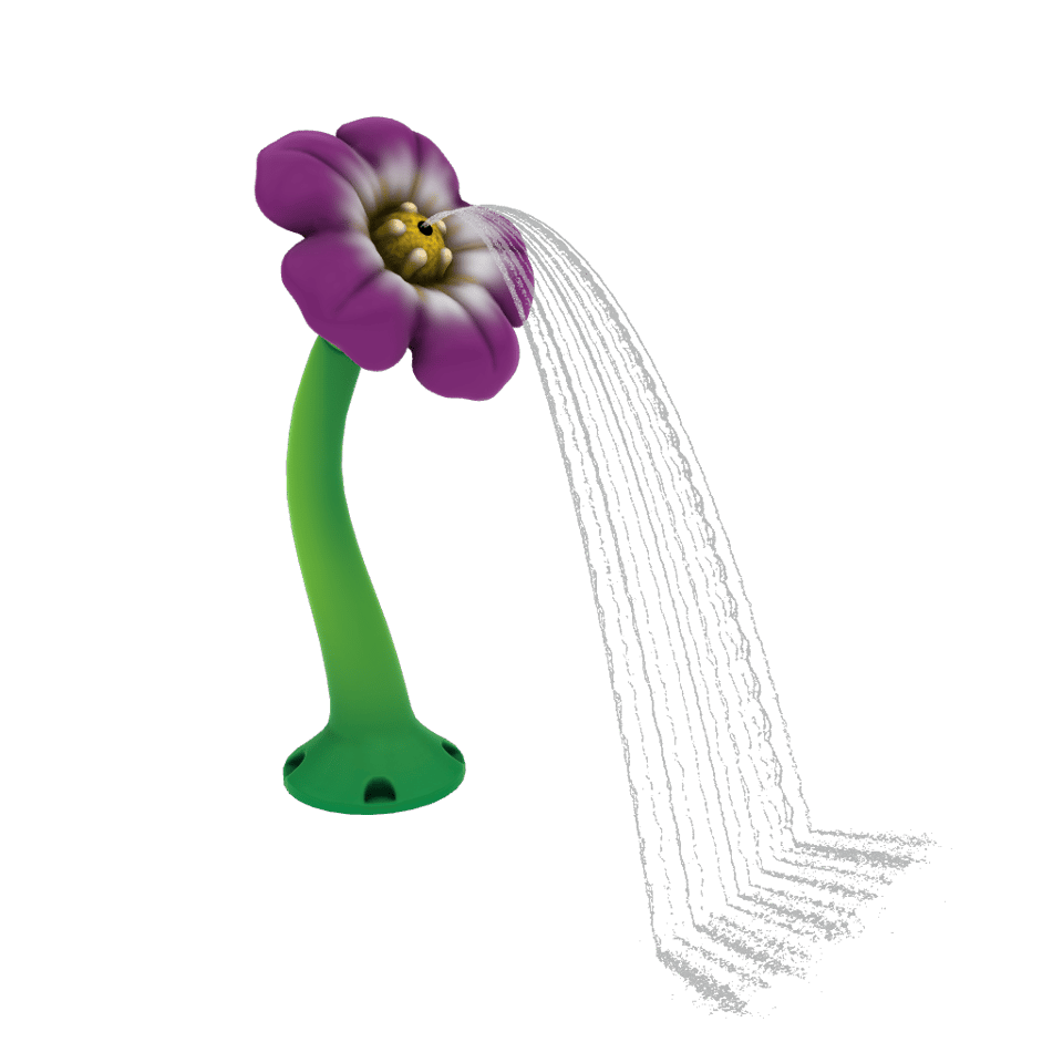 Pretty Petunia Aqua Sprayer creates arching fan of water from the tree flower’s center.