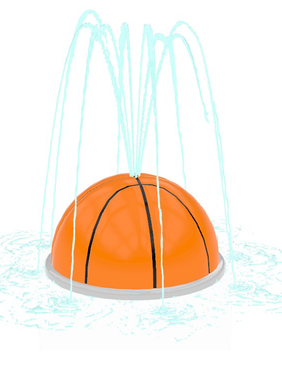 orange ball with black stripes