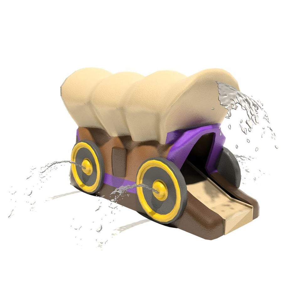 Chuckwagon aqua slide with optional water effect.