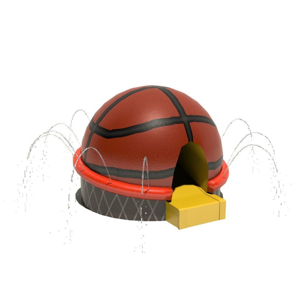 Slam Dunk aqua slide with optional water effect.