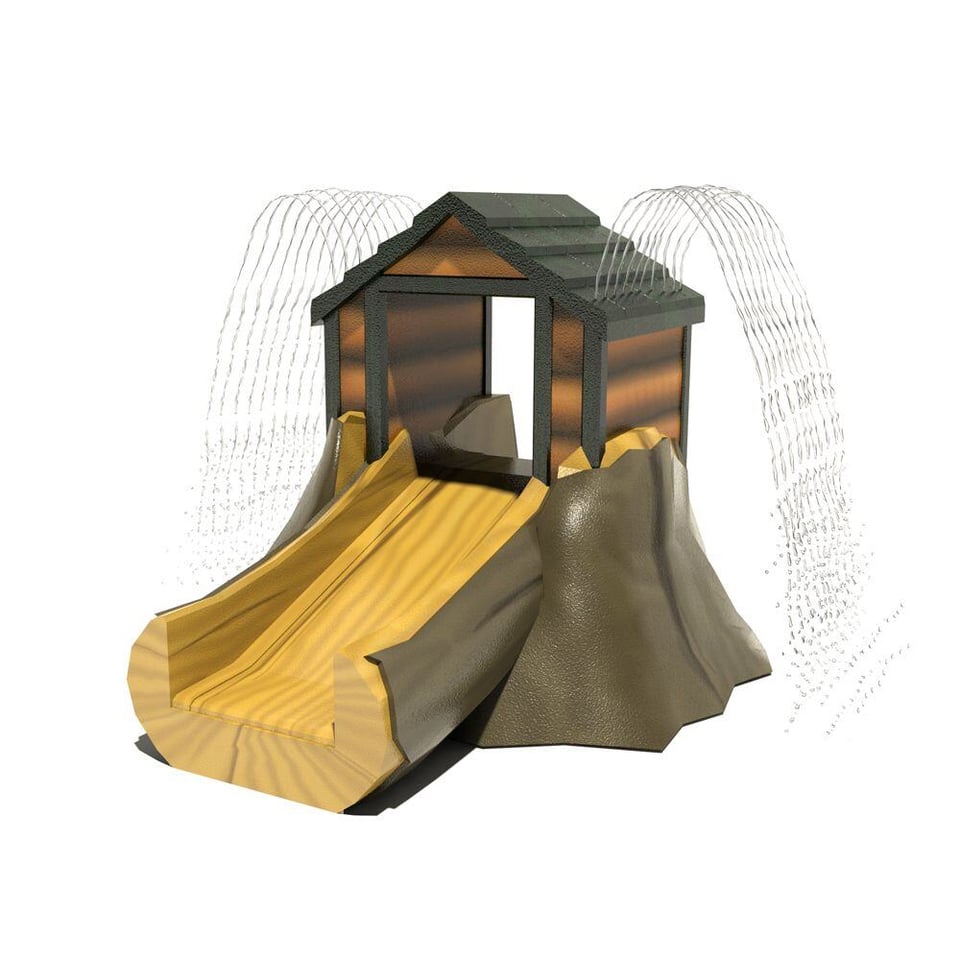 Tree House aqua slide with optional water effect.