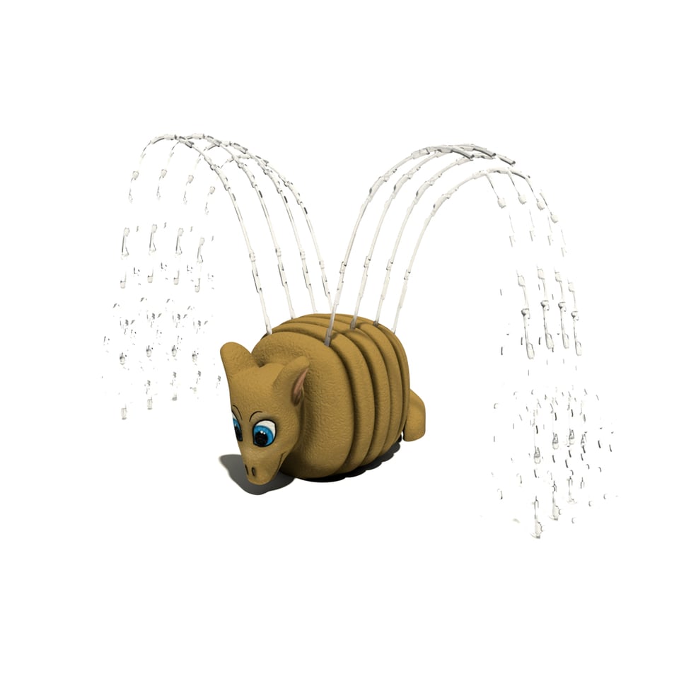 Allen Armadillo Aqua Spout emits two tunnels of arching streams of water.