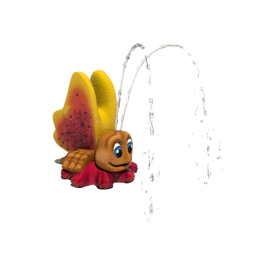 Beatrice Butterfly Aqua Spout emits gentle arching streams of water.