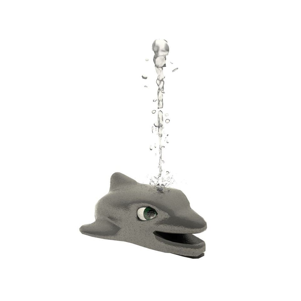 Dalton Dolphin Aqua Spout emits a gentle vertical stream of water.