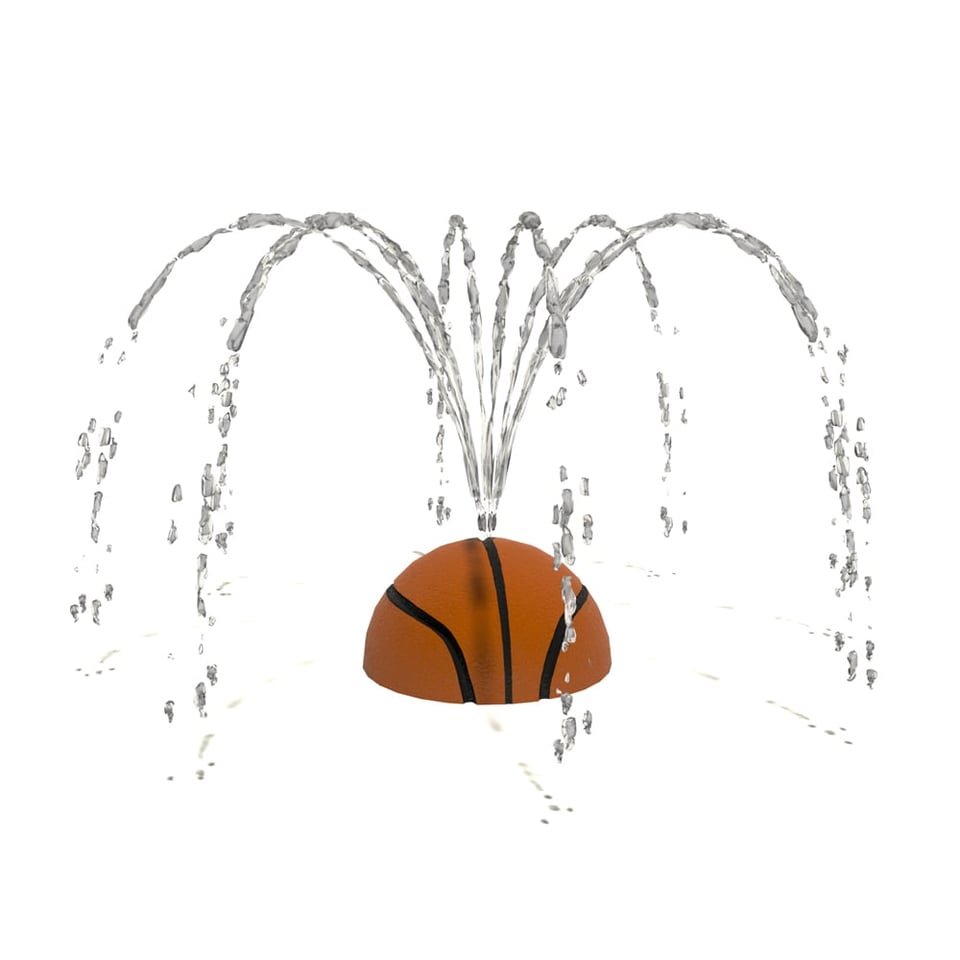 Double Dribble Aqua Spout emits arching streams of water.