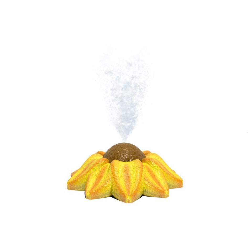 Sunflower Aqua Spout emits gentle cooling mist.