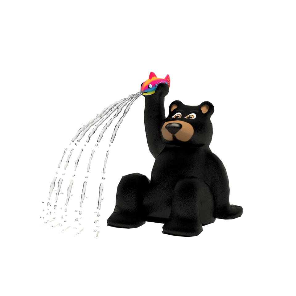 Bear N' Trout Aqua Sprayer emits a mix of gentle arching fans and streams of water.