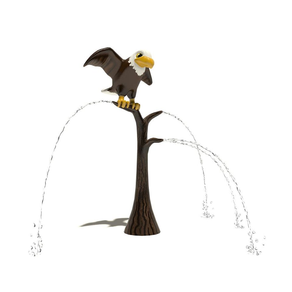 Eagle Eye Aqua Sprayer creates arching streams of water.