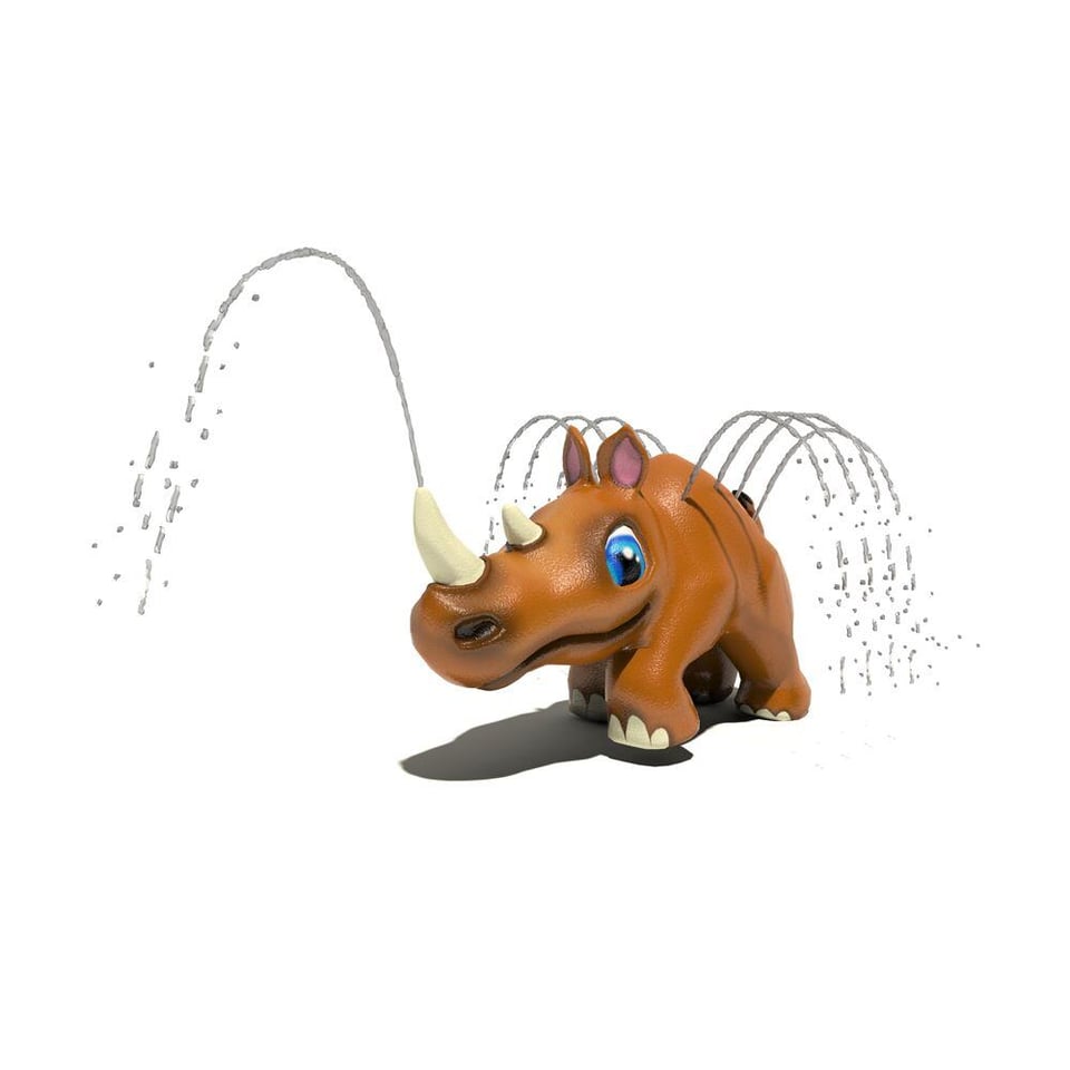 Rupert Rhino Aqua Sprayer emits outward-arching streams of water