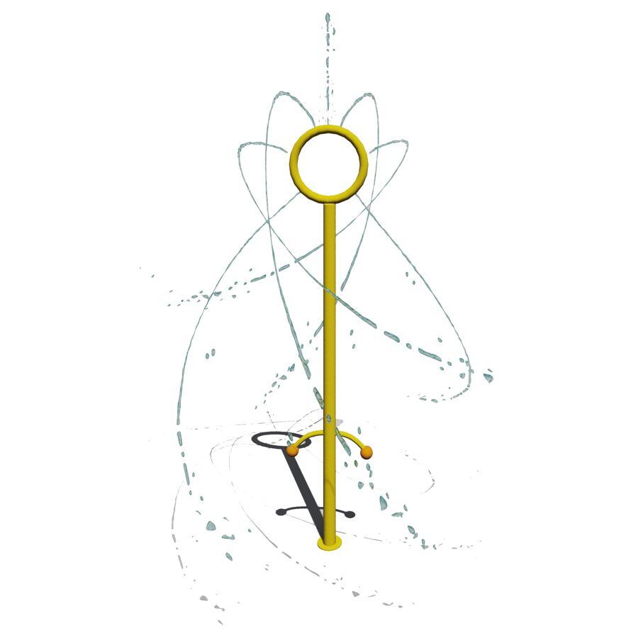 Solar Spinner emits 7 streams of water that turns into spiraling water streams when twirled.