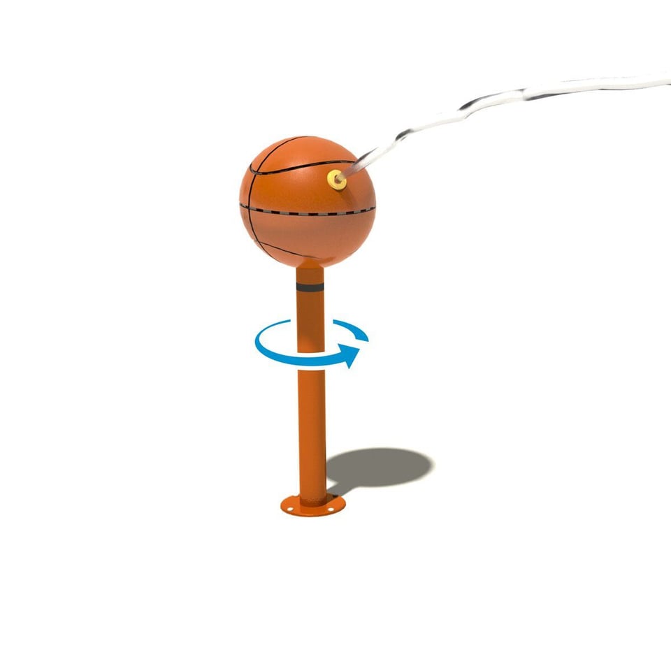 Spin N' Spray Basketball is a spinning sprayer with basketball.