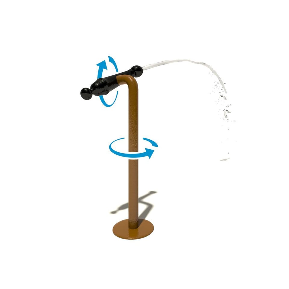 Gravity Cannon horizontal swing is 90º and is available up to 360º.