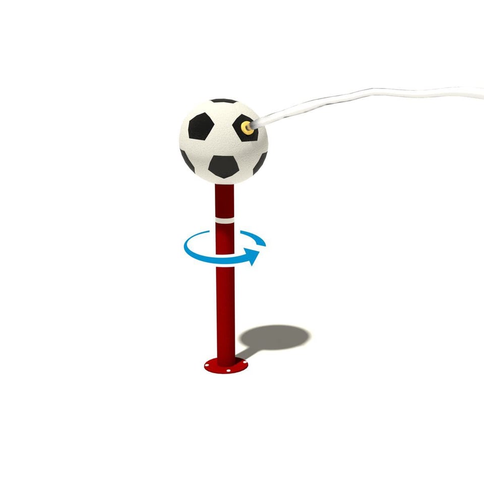 Soccer Ball emits a soft aerated stream of water.