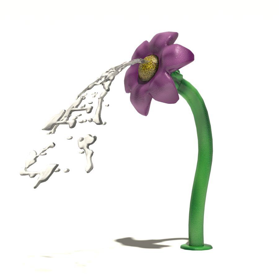 Flick Flower shrays a fan of water