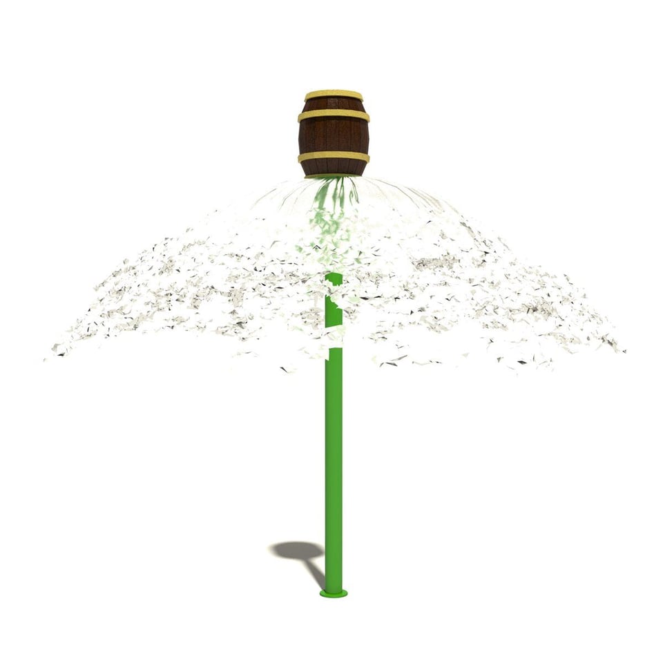 Tidal Barrel™ spills water creating a circular sheet.