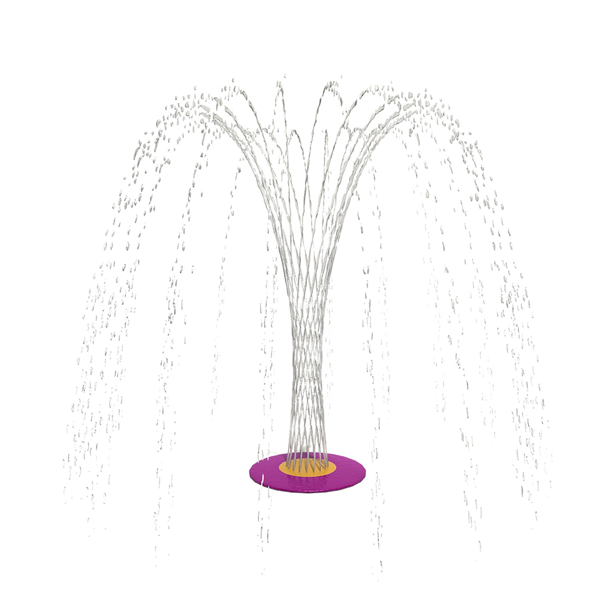 Ground spray splash pad equipment designed for water playgrounds, spray parks, and water play areas.