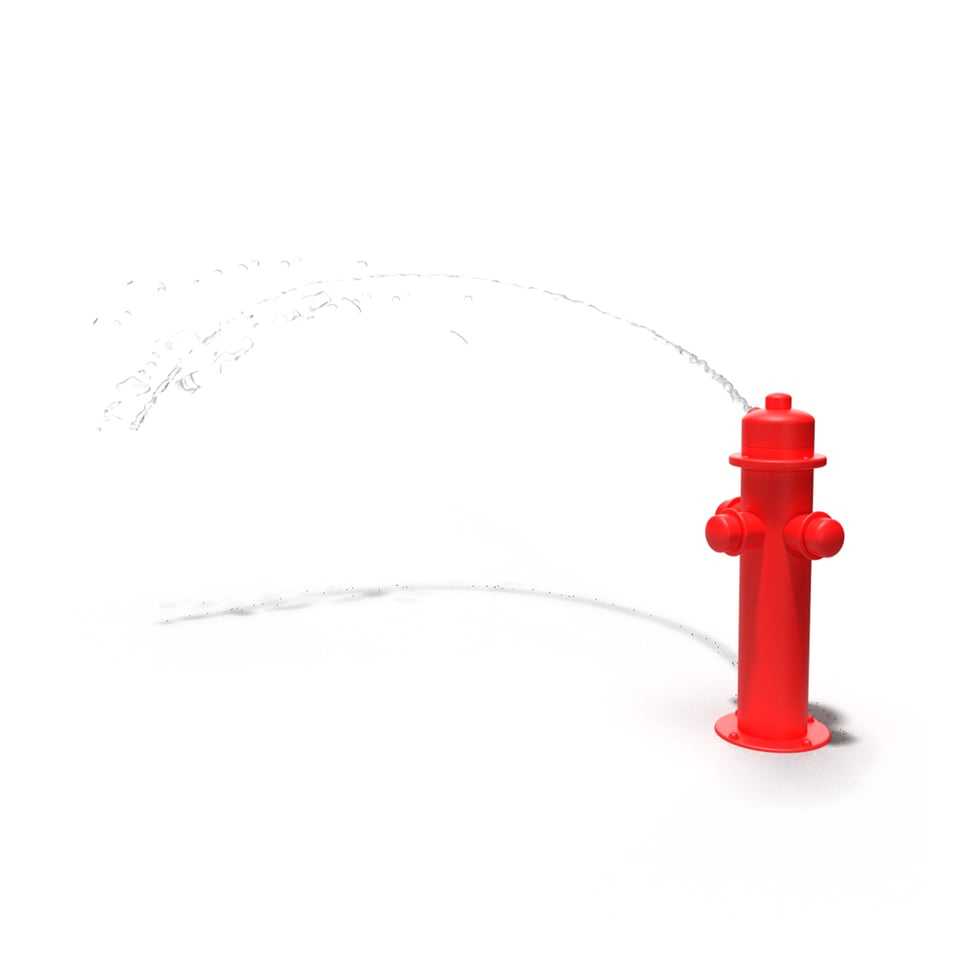 A fire hydrant that creates a rotatable aerated stream of water