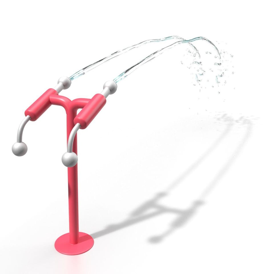 The Gravity Double Spray creates two independently adjustable streams of water