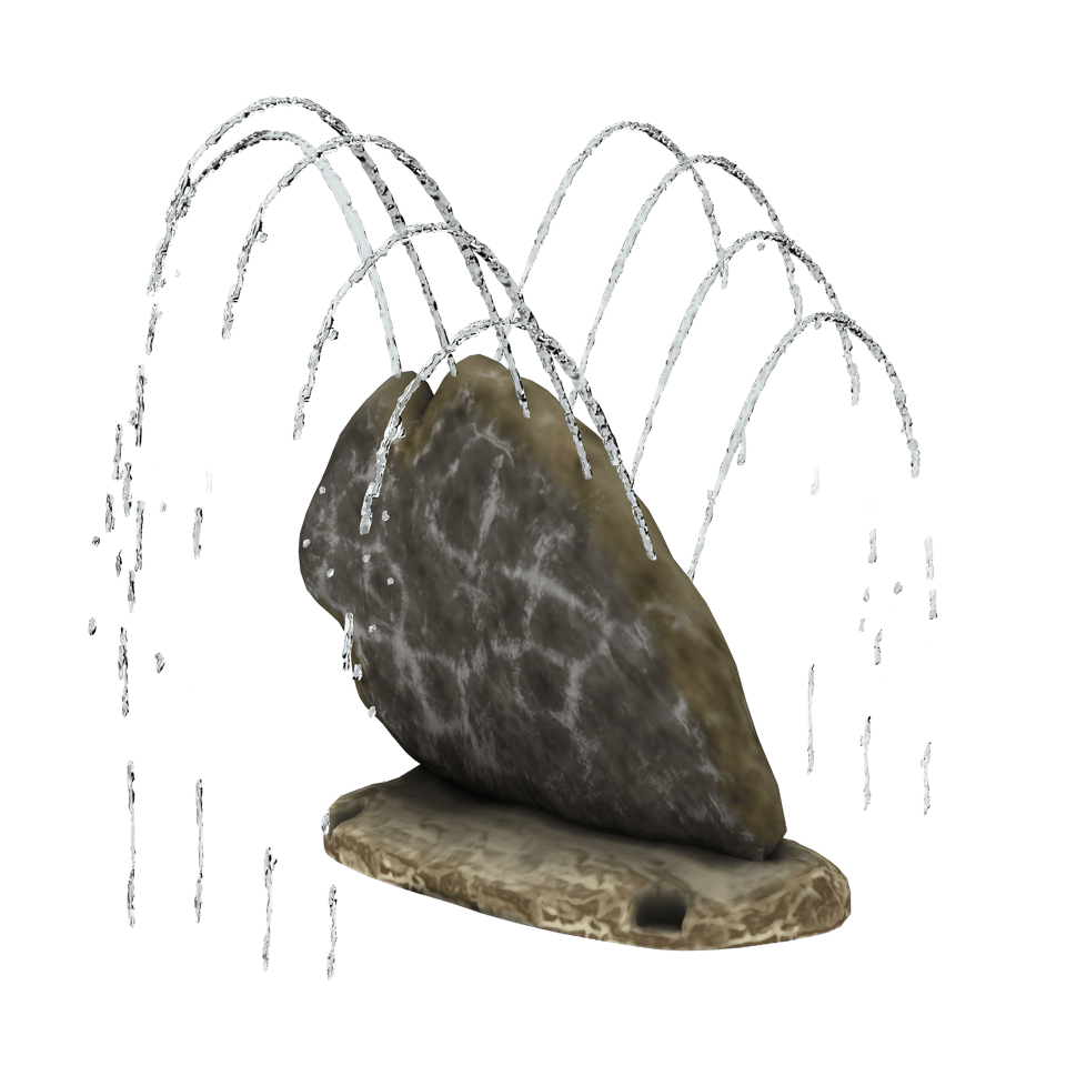 grey arrow shaped rock